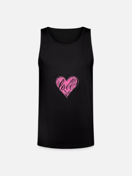 LOVE - Unisex Tri-Blend Organic Tank - black