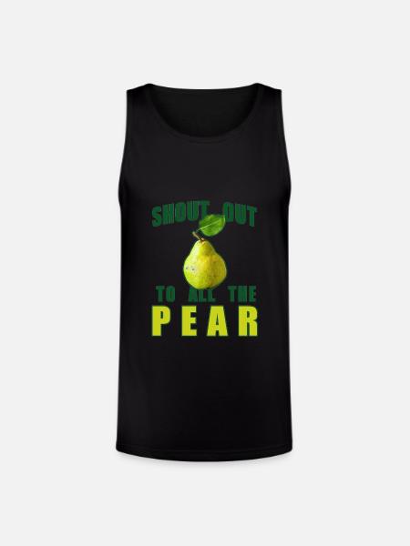 Shout Out To All The Pear - Unisex Tri-Blend Organic Tank - black