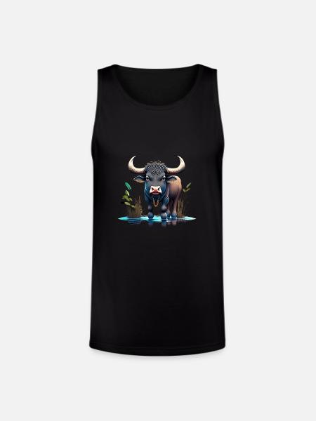 Water Buffalo - Unisex Tri-Blend Organic Tank - black