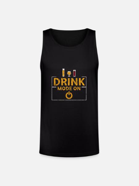 Drink Mode On 5 - Unisex Tri-Blend Organic Tank - black