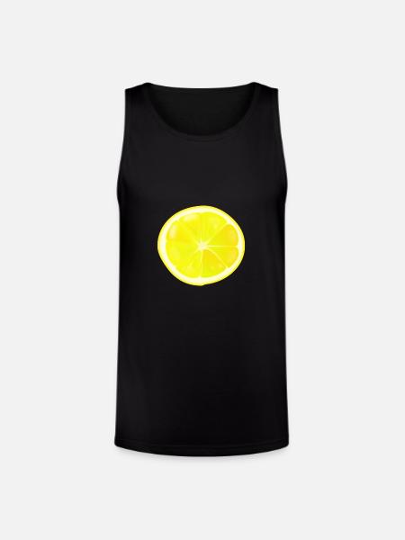 Lemon slice - Unisex Tri-Blend Organic Tank - black