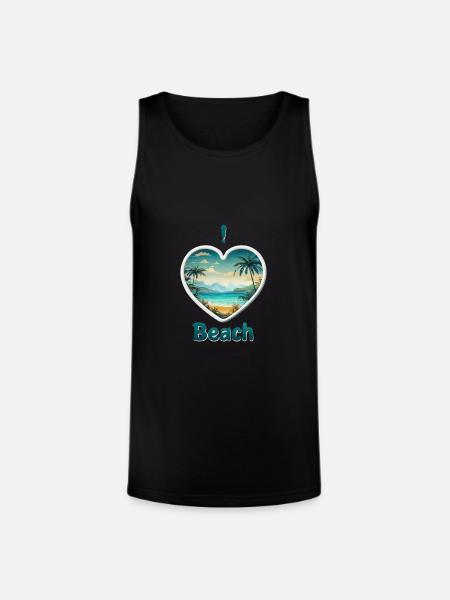 Tropical Serenity - Unisex Tri-Blend Organic Tank - black