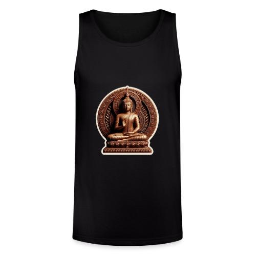 Buddha Statue in meditation and Hand Mudra - Unisex Tri-Blend Organic Tank