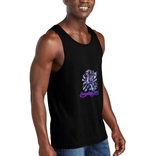 Boundless Heart Neon Galaxy Dog Shirt - Unisex Tri-Blend Organic Tank
