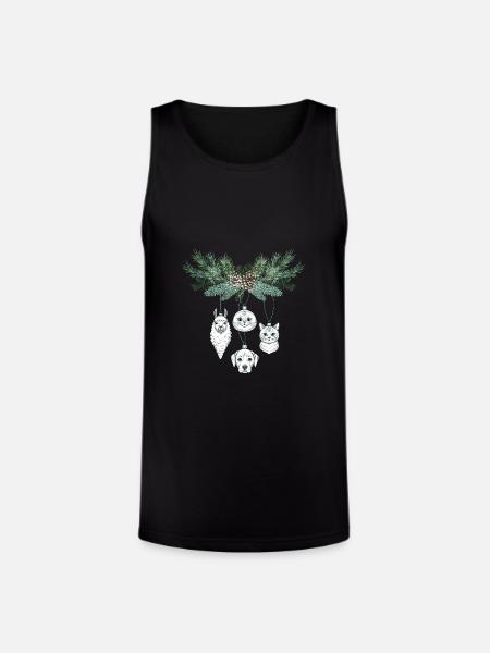 Animal Ornament Festivity - Unisex Tri-Blend Organic Tank - black