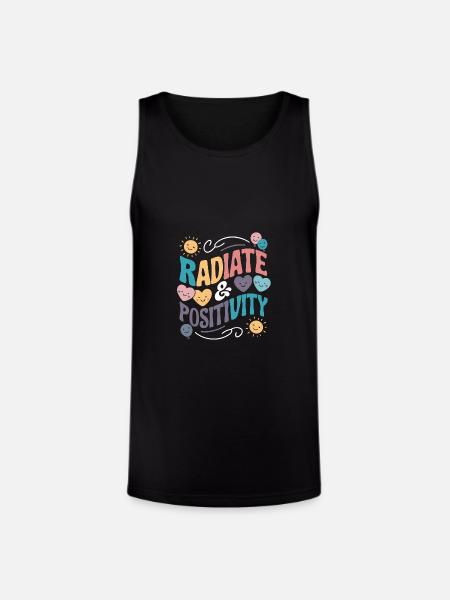 Radiate Positivity - Unisex Tri-Blend Organic Tank - black