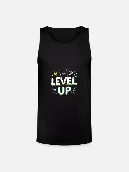 Level Up - Unisex Tri-Blend Organic Tank - black