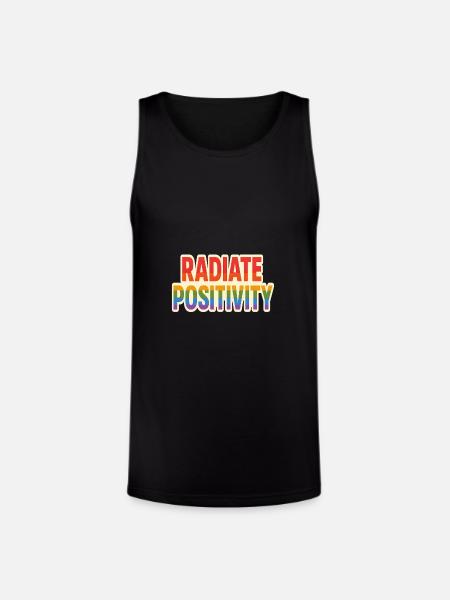 Radiate Positivity - Unisex Tri-Blend Organic Tank - black