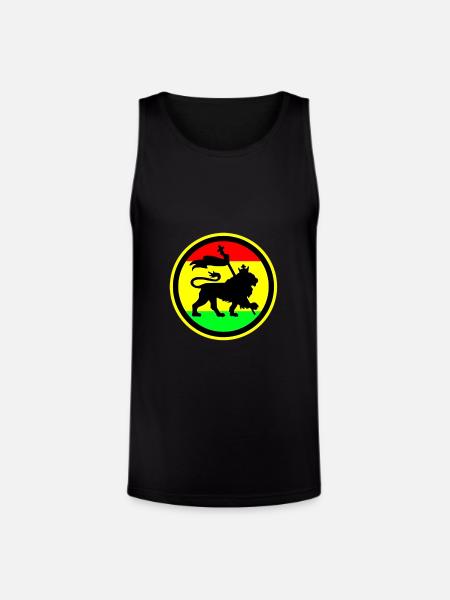 Rasta Lion - Unisex Tri-Blend Organic Tank - black