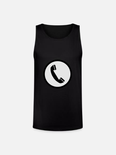 phone sign - Unisex Tri-Blend Organic Tank - black