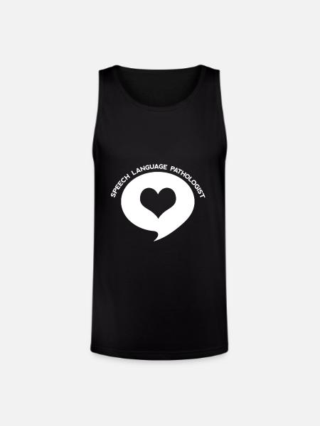 Speech Language Pathologist Heart Shirt - Unisex Tri-Blend Organic Tank - black