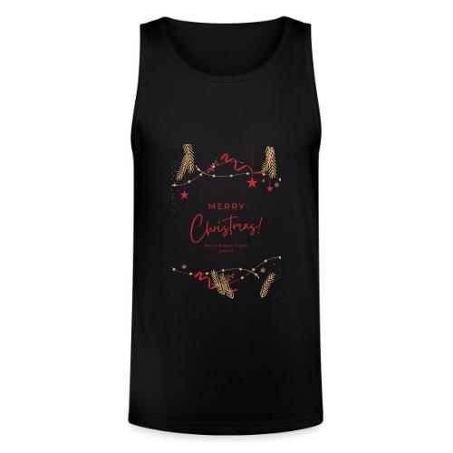 Merry Christmas Typography Design - Unisex Tri-Blend Organic Tank