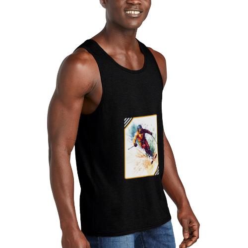 Winter Skiing Escape - Unisex Tri-Blend Organic Tank