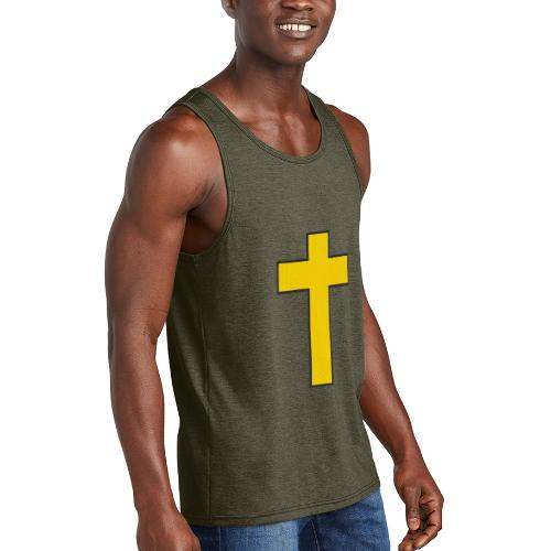 Kevlar Cross Shirt–Christian Strength and Protect - Unisex Tri-Blend Organic Tank