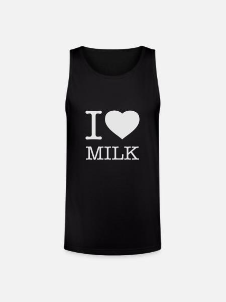 I LOVE MILK - Unisex Tri-Blend Organic Tank - black