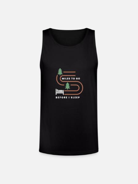 MILES TO GO BEFORE I SLEEP - Unisex Tri-Blend Organic Tank - black