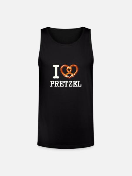 I Heart Pretzel - Unisex Tri-Blend Organic Tank - black