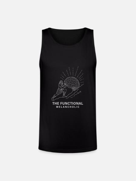 The Functional Melancholic - Unisex Tri-Blend Organic Tank - black