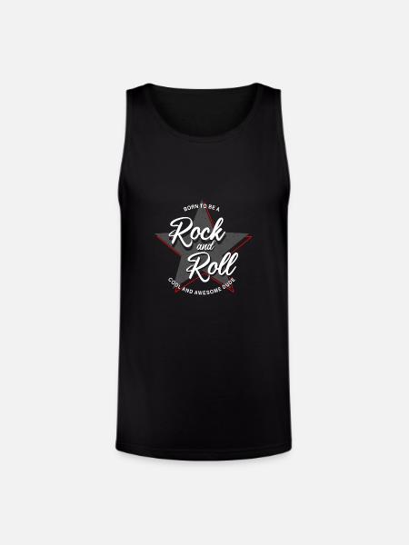Born to Rock and Roll Star Design - Unisex Tri-Blend Organic Tank - black