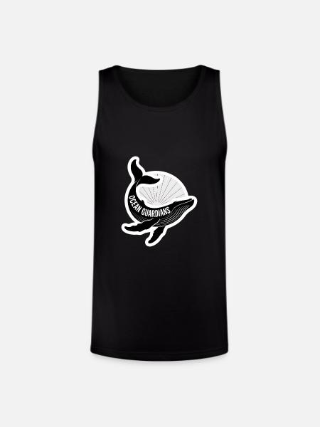 Ocean Guardians Whale Emblem - Unisex Tri-Blend Organic Tank - black