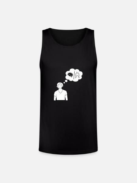 Dual Thought Silhouette - Unisex Tri-Blend Organic Tank - black
