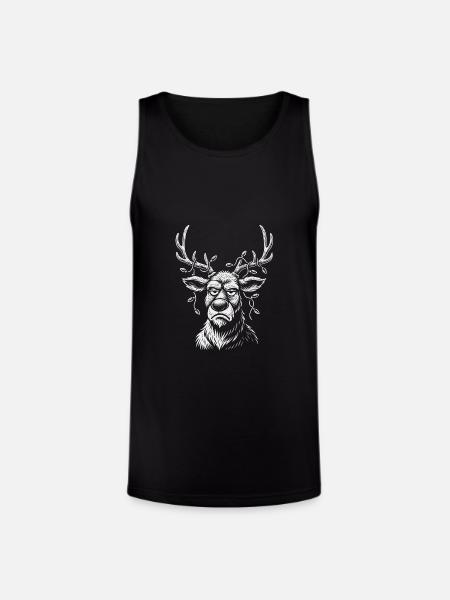 Grumpy Moose Vine Crown - Unisex Tri-Blend Organic Tank - black