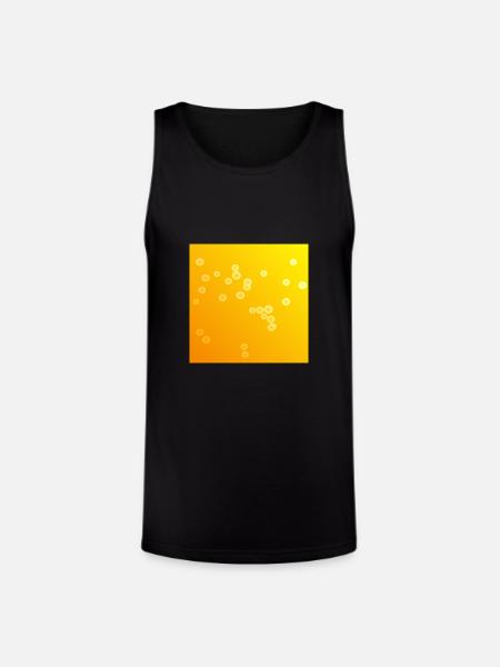 pretty yellow bubbles - Unisex Tri-Blend Organic Tank - black