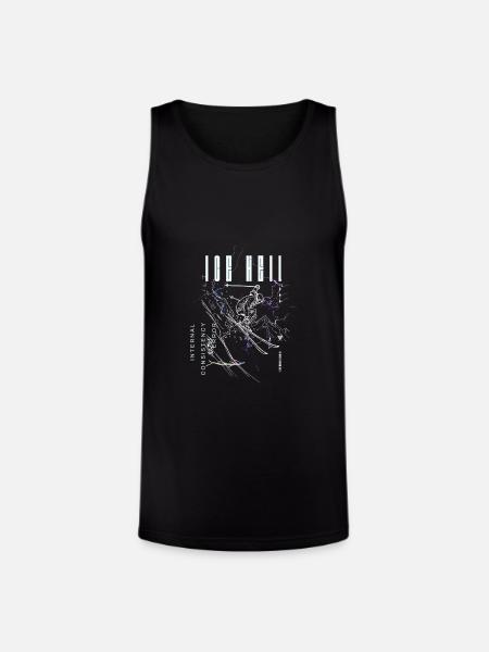 Neon Lightning Skeleton Circuit - Unisex Tri-Blend Organic Tank - black
