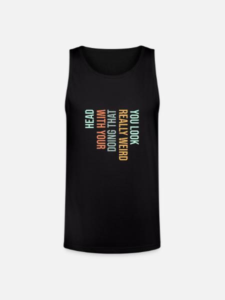 Vertical Gradient Word Art - Unisex Tri-Blend Organic Tank - black