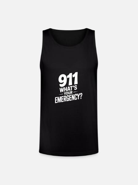 911 What's Your Emergency? - Unisex Tri-Blend Organic Tank - black