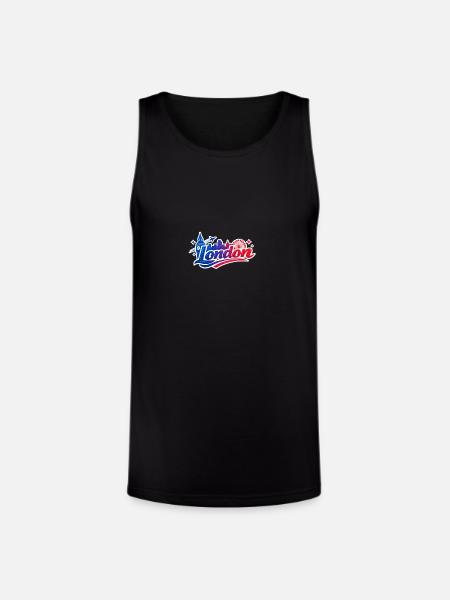 London Skyline Splash - Unisex Tri-Blend Organic Tank - black
