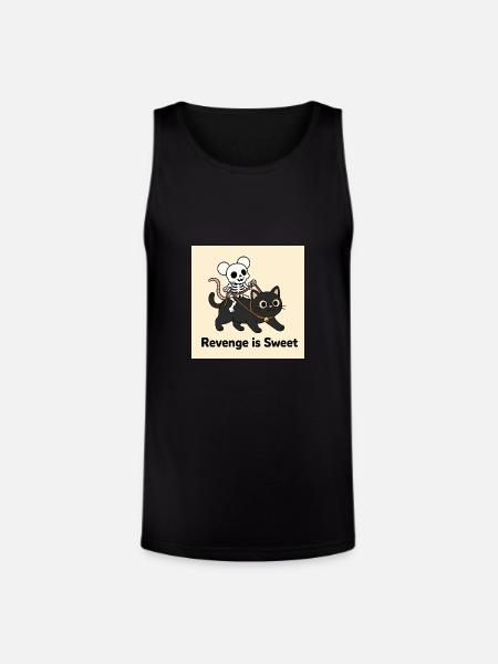 Revenge is Sweet Halloween Design - Unisex Tri-Blend Organic Tank - black