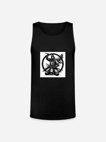 Circle Samurai Shadow Steel - Unisex Tri-Blend Organic Tank - black
