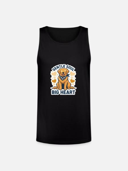 Gentle Soul Big Heart - Unisex Tri-Blend Organic Tank - black