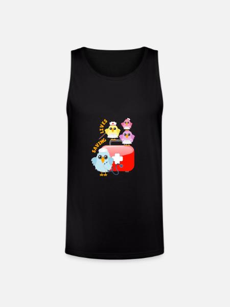 doctors_birds_medical_bag - Unisex Tri-Blend Organic Tank - black