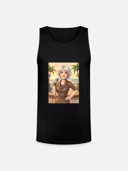 Beach Singer at Sunset - Unisex Tri-Blend Organic Tank - black