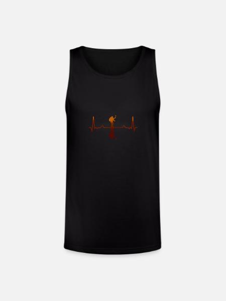 Heartbeat Dancer Silhouette - Unisex Tri-Blend Organic Tank - black