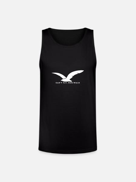 Can-t_Fly-_Run_Walk - Unisex Tri-Blend Organic Tank - black