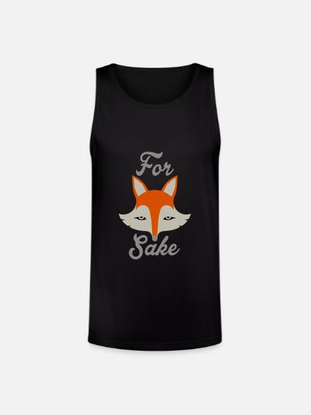 For Fox Sake - Unisex Tri-Blend Organic Tank - black