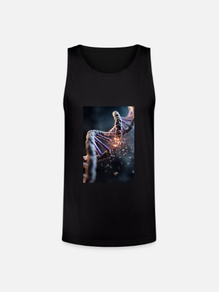 DNA Breakdown Explosion - Unisex Tri-Blend Organic Tank - black