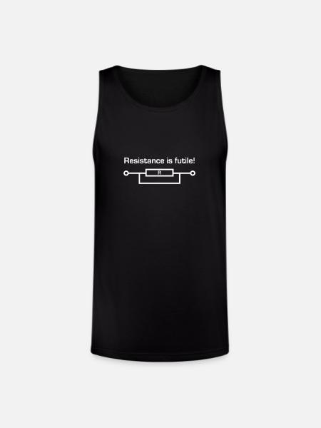 Resistance Is Futile Funny - Unisex Tri-Blend Organic Tank - black