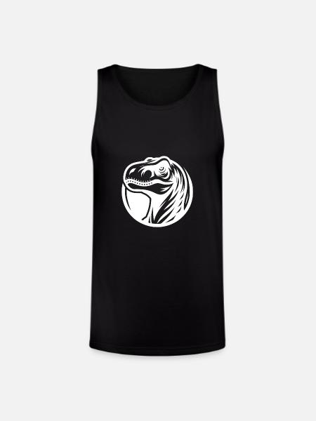 Grinning Raptor Logo Style - Unisex Tri-Blend Organic Tank - black