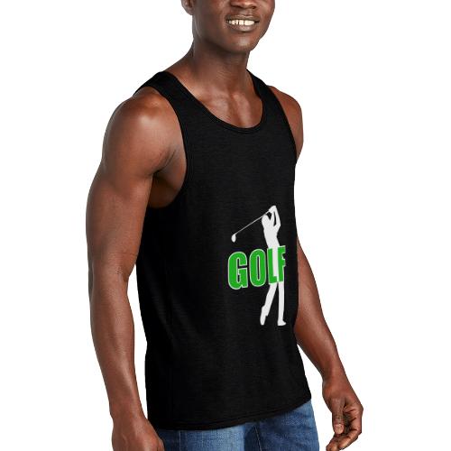 Golf: Classic Golf Motion - Unisex Tri-Blend Organic Tank