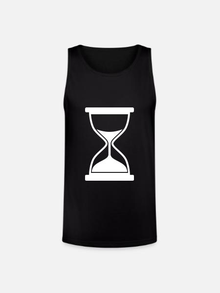 Minimal Hourglass Silhouette - Unisex Tri-Blend Organic Tank - black