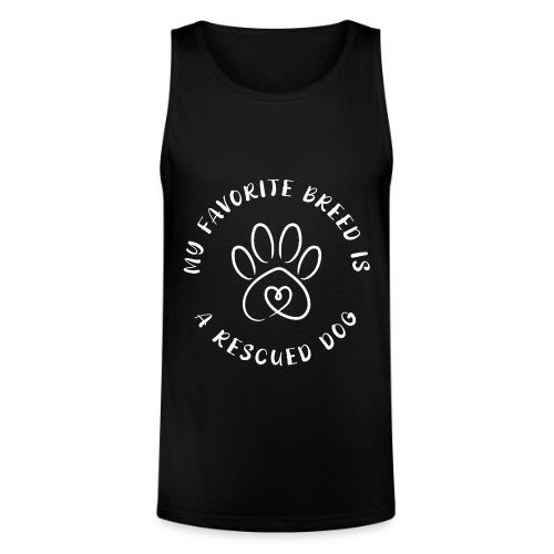 Favorite breed? Rescued dog! - Unisex Tri-Blend Organic Tank
