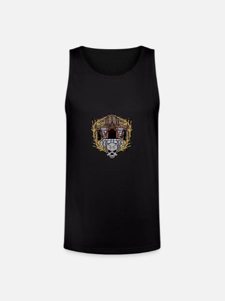 Dungeons Skeleton Magic Dungeon - Unisex Tri-Blend Organic Tank - black