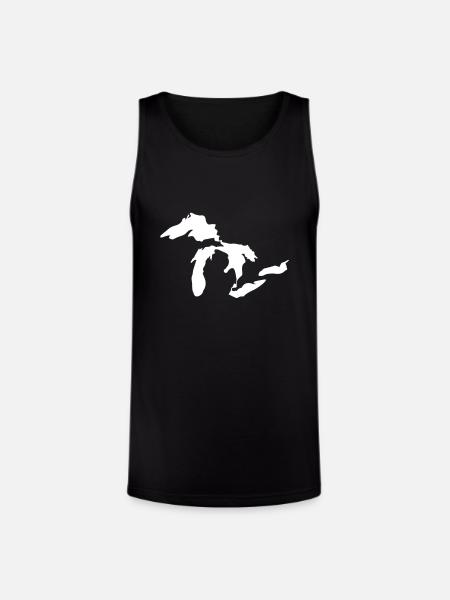 Great lakes white - Unisex Tri-Blend Organic Tank - black