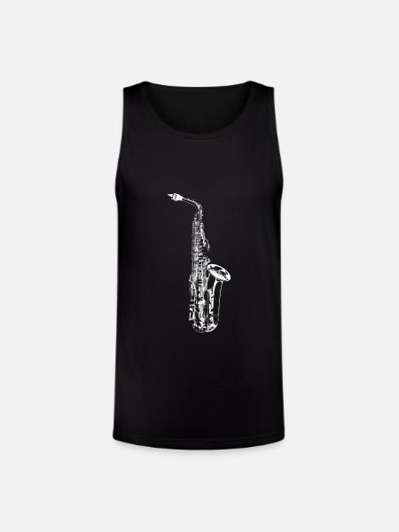 Sax - Unisex Tri-Blend Organic Tank - black