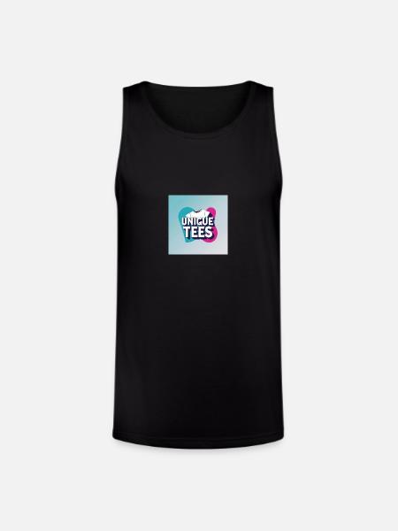 Unique Tees Bold Logo - Unisex Tri-Blend Organic Tank - black
