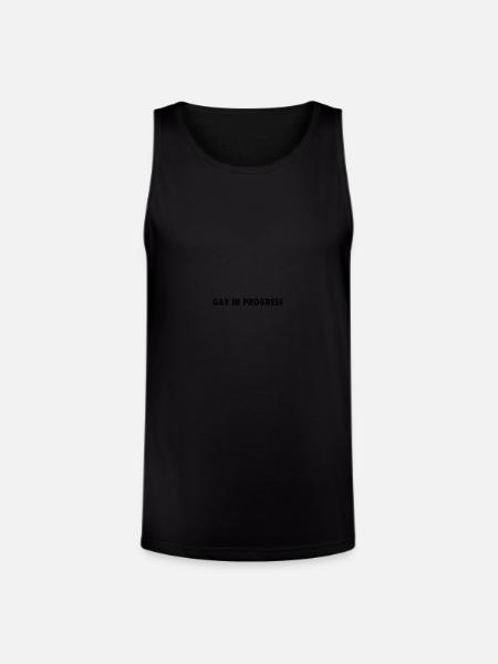 gay in progress - Unisex Tri-Blend Organic Tank - black